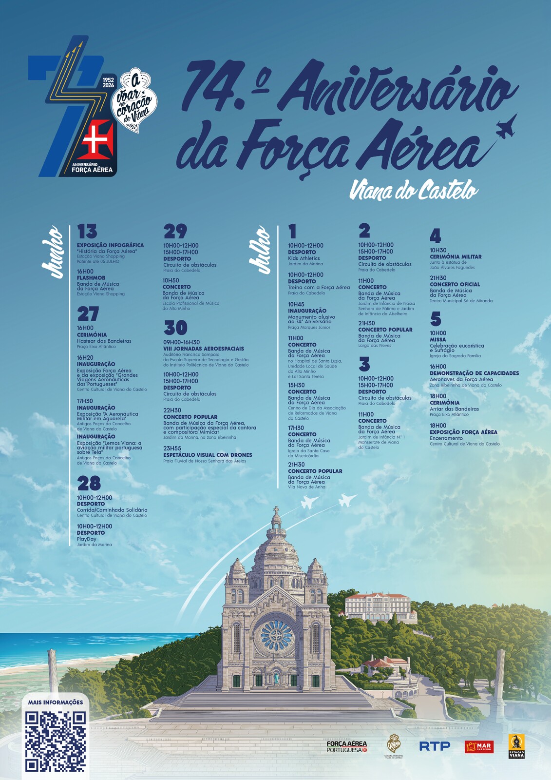 Força Aérea “A voar no Coração de Viana” de 27 de junho a 5 de julho